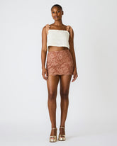 CINDI SKIRT MOCHA HEATHER