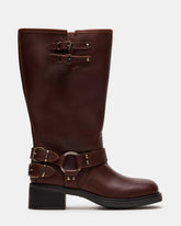 ASTOR BROWN LEATHER WIDE CALF